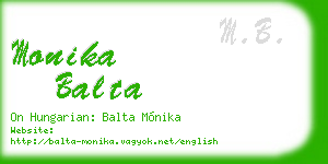 monika balta business card
